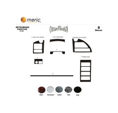 Meriç® Mitsubishi Prestige Delux Ön Torpido Kaplama 8 Parça 08-10 (530158445)-Maun Maun