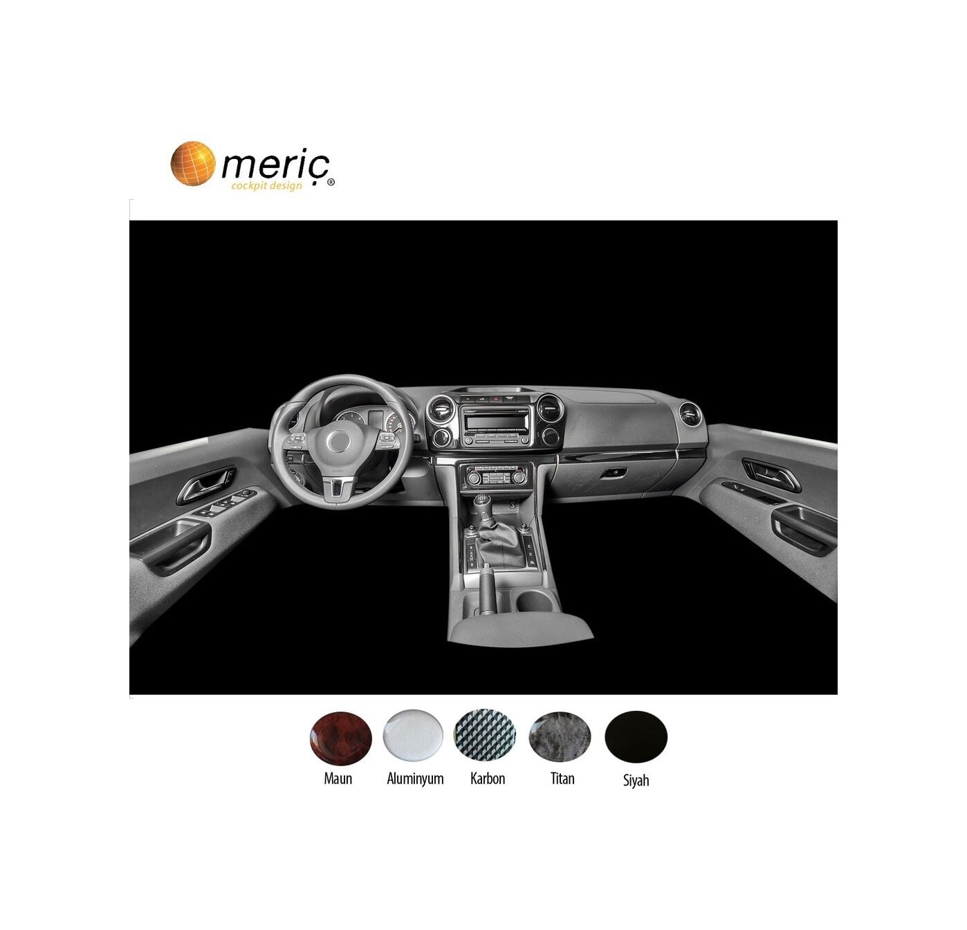 Meriç® Volkswagen Amarok Ön Torpido Kaplama 37 Parça 2011-› (530157925)-Maun