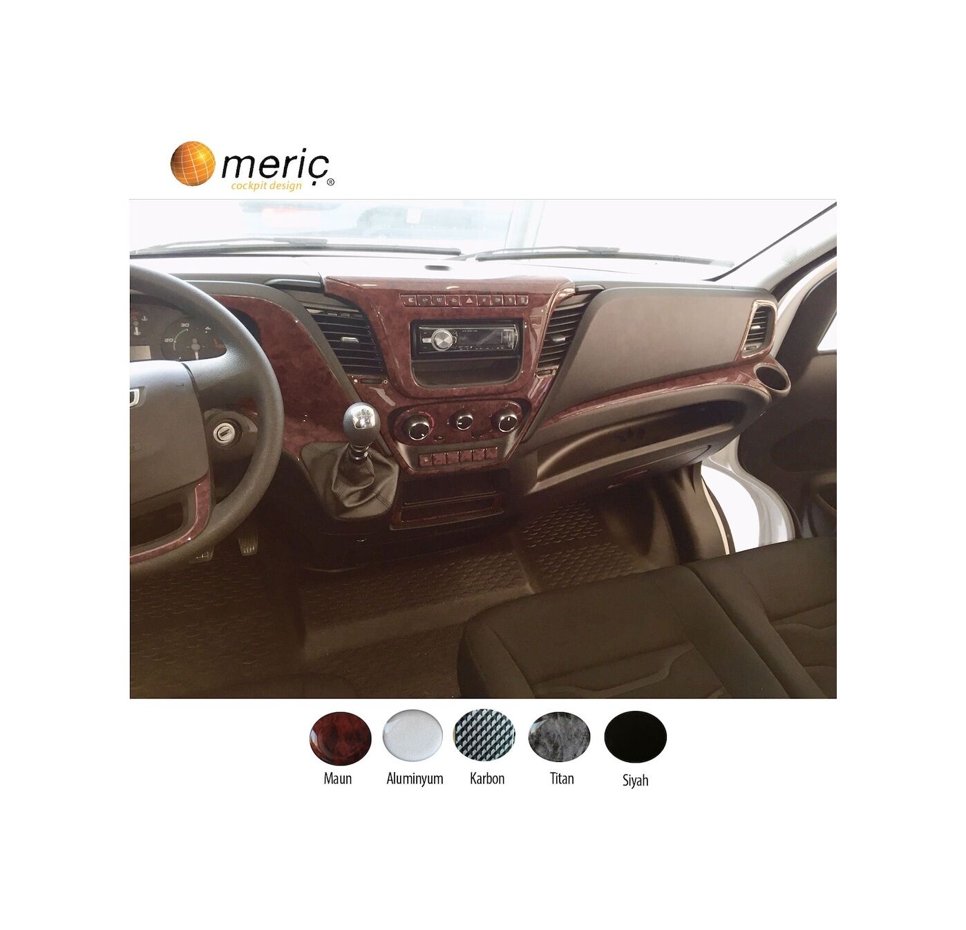 Meriç® Iveco Daily Ön Torpido Kaplama 38 Parça 2014-2019 (530158214)-Maun Maun
