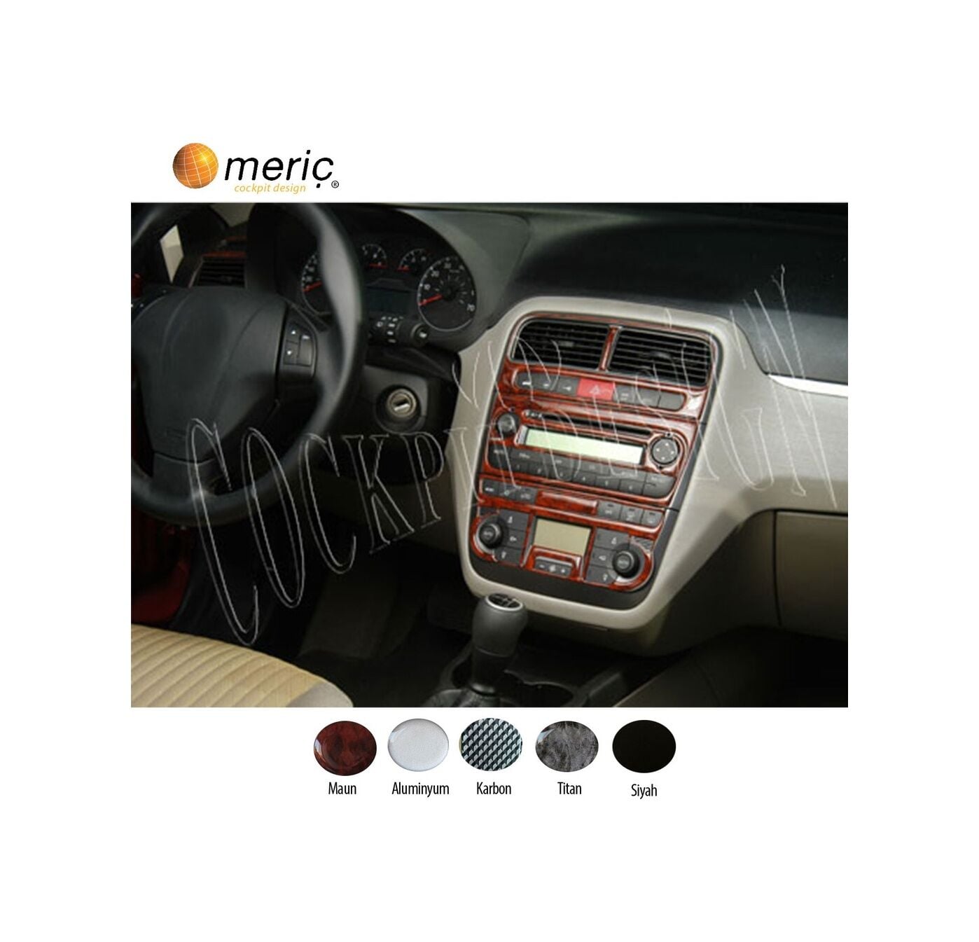 Meriç® Fiat Grande Punto Ön Torpido Kaplam 16 Parça 2005-2009 (530156248)-Maun