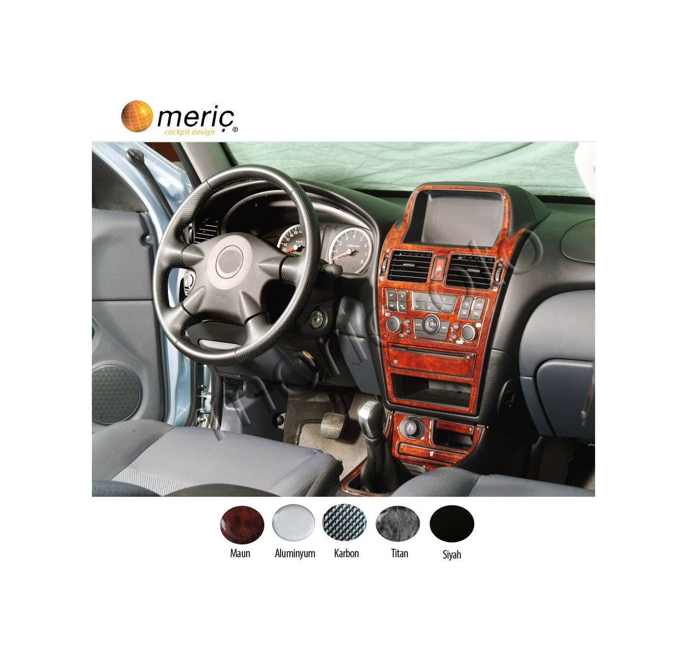 Meriç® Nissan Almera Ön Torpido Kaplama 15 Parça 2003-2008 (530156872)-Maun Titan