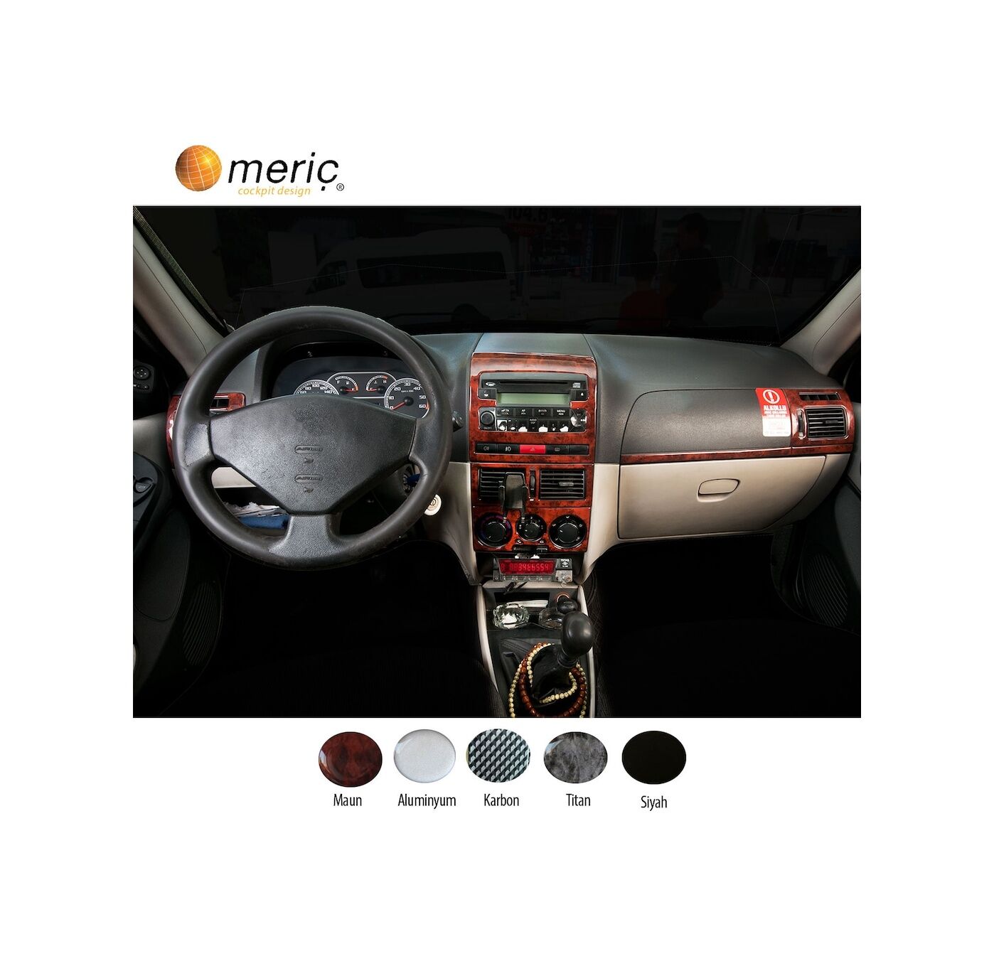 Meriç® Fiat Albea/Palio Ön Torpido Kaplama 22 Parça 2005-2012 (530156211)-Maun