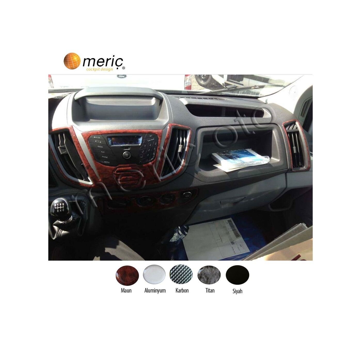 Meriç® Ford Transit Ön Torpido Kaplama 23 Parça 2014-2019 (530158081)-Maun Titan