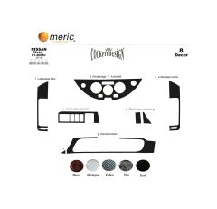 Meriç® Nissan Note Ön Torpido Kaplama 8 Parça 2006-2011 (530156881)-Maun