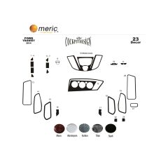 Meriç® Ford Transit Ön Torpido Kaplama 23 Parça 2014-2019 (530158081)-Maun Alüminyum