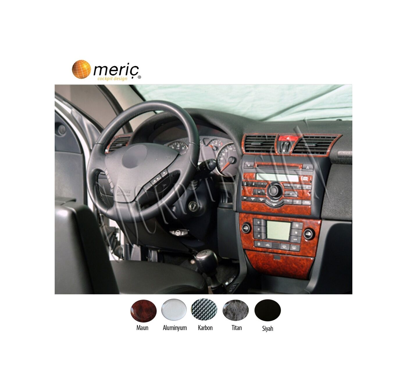 Meriç® Fiat Stilo Ön Torpido Kaplama 13 Parça 2003-2009 (530156267)-Maun Karbon