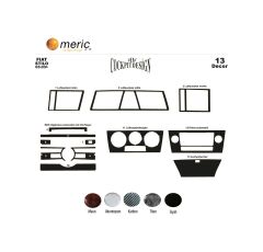 Meriç® Fiat Stilo Ön Torpido Kaplama 13 Parça 2003-2009 (530156267)-Maun Karbon
