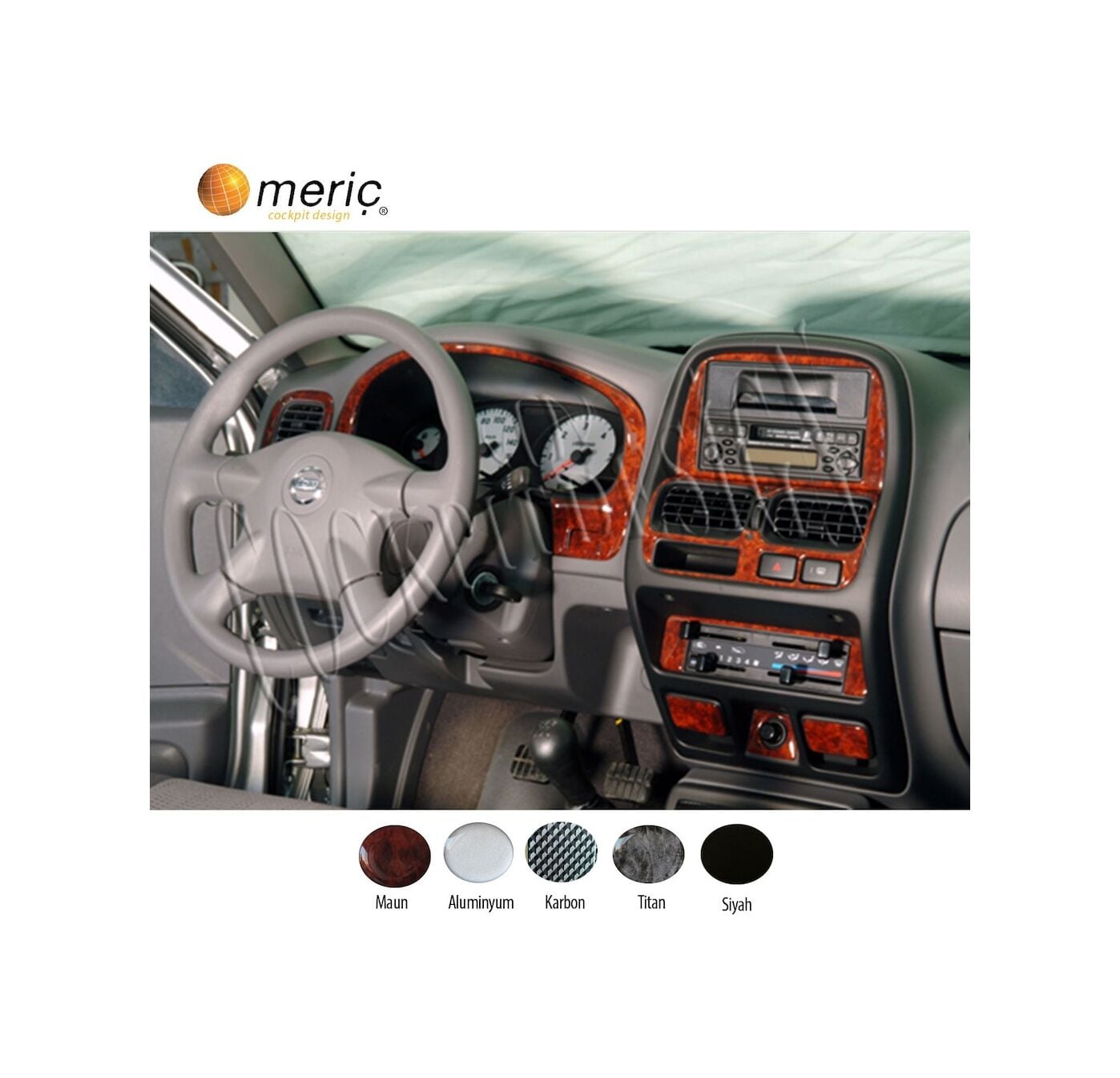 Meriç® Nissan Pick-Up Skystar Ön Torpido Kaplama 13 Prç 1999-2006 (530156887)-Maun Maun