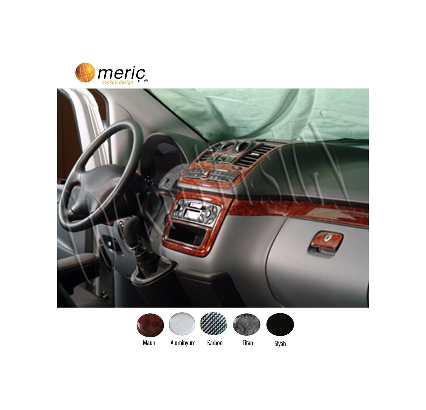 Meriç® Mercedes Vito Ön Torpido Kaplama 22 Parça 2004-2006 (530158299)-Maun