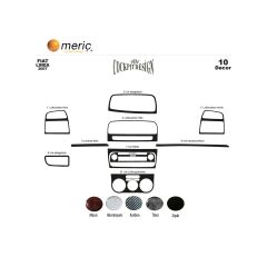 Meriç® Fiat Linea Ön Torpido Kaplama 10 Parça 2007-2012 (530156253)-Maun Piano Black