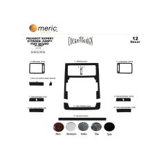 Meriç® Fiat Scudo/Expert/Jumpy Ön Torpido Kaplama 12 Parça 2007-› (530156266)-Maun Piano Black