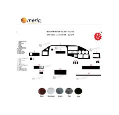 Meriç® Volkswagen Crafter Ön Torpido Kaplama 17 Parça 1995-2006 (530158410)-Maun Alüminyum