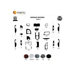 Meriç® Nissan Maxima Ön Torpido Kaplama 22 Parça 2000-2004 (530156878)-Maun Alüminyum