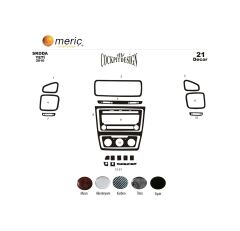 Meriç® Skoda Yeti Ön Torpido Kaplama 21 Parça 2010-› (530157392)-Maun
