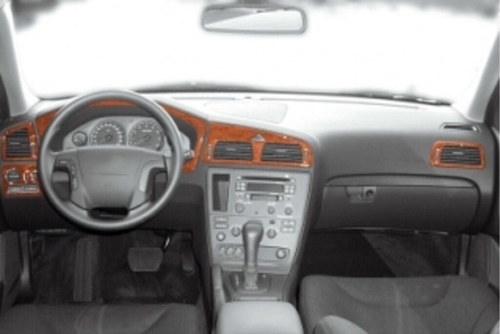 Meriç Volvo V70 Ön Torpido Kaplama 6 Parça 2000-2005 (530157755)-Maun Piano Black