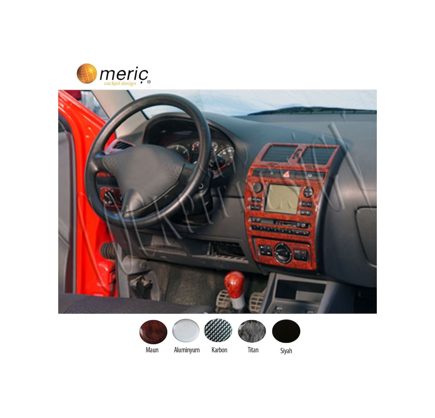 Meriç® Seat Ibiza Ön Torpido Kaplama 9 Parça 1999-2002 (530157350)-Maun