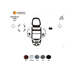 Meriç® Chevrolet Aveo Ön Torpido Kaplama 14 Parça 2012-› (530155974)-Alüminyum