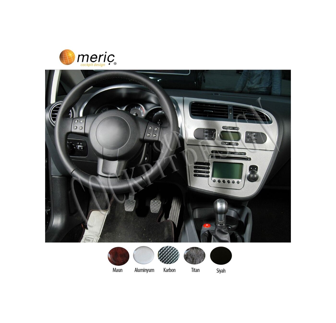 Meriç Seat Leon Ön Torpido Kaplama 8 Parça 2005-2010 (530157897)-Maun Maun