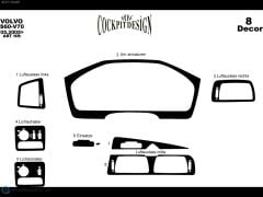 Meriç® Volvo S60 / V70 Ön Torpido Kaplama 8 Parça 2005-2009 (530157744)-Maun