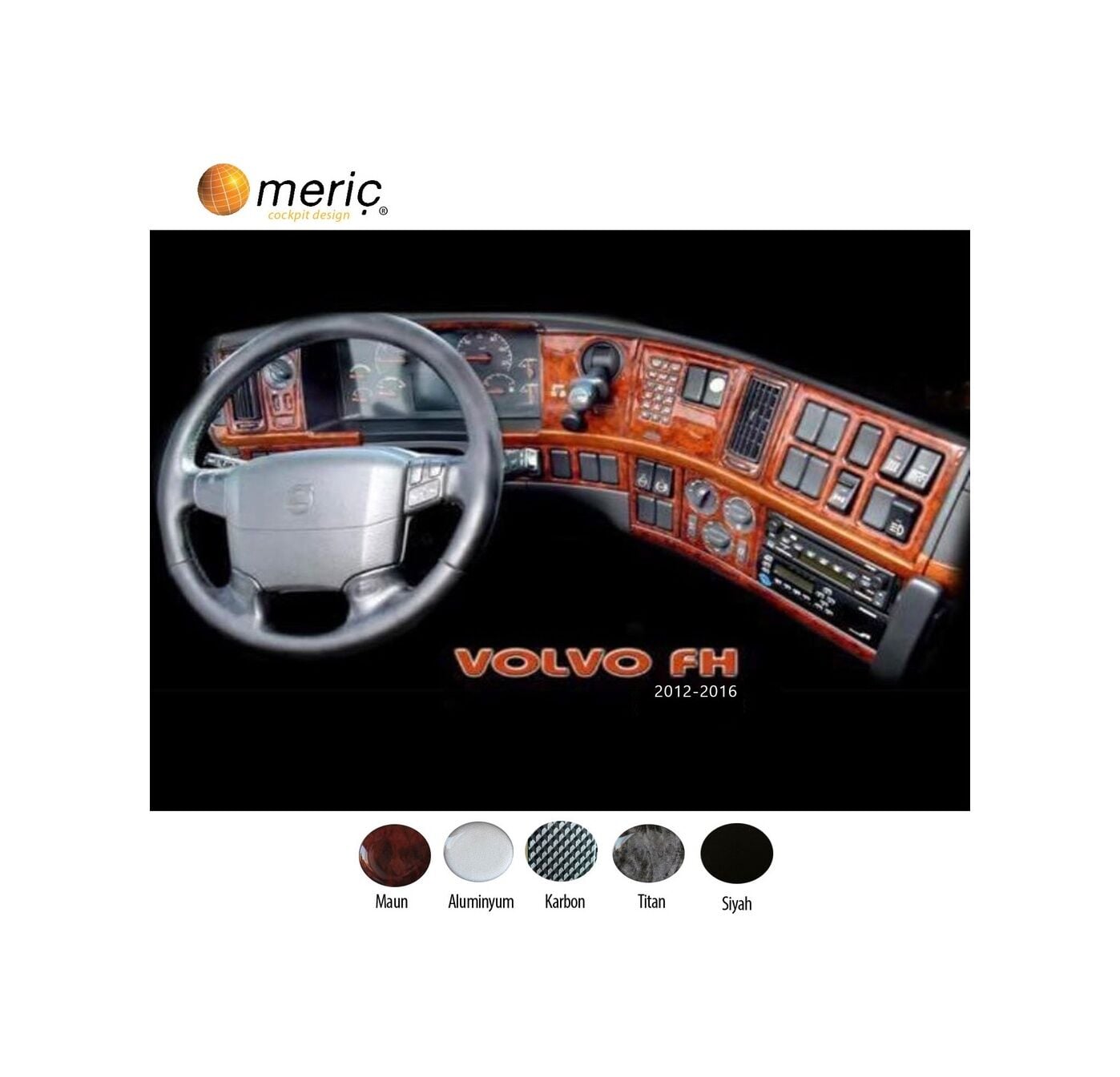 Meriç® Volvo Fh 12 Ön Torpido Kaplama 23 Parça 2002-2016 (530158162)-Maun
