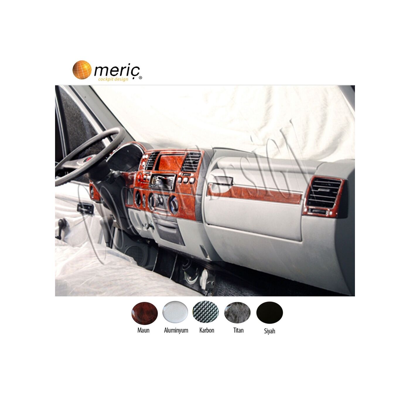 Meriç® Gaz Gazelle Sobol Ön Torpido Kaplama 16 Parça 2005-› (530156360)-Maun Karbon