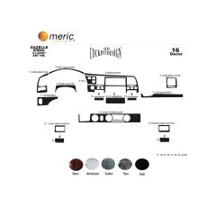 Meriç® Gaz Gazelle Sobol Ön Torpido Kaplama 16 Parça 2005-› (530156360)-Maun Alüminyum