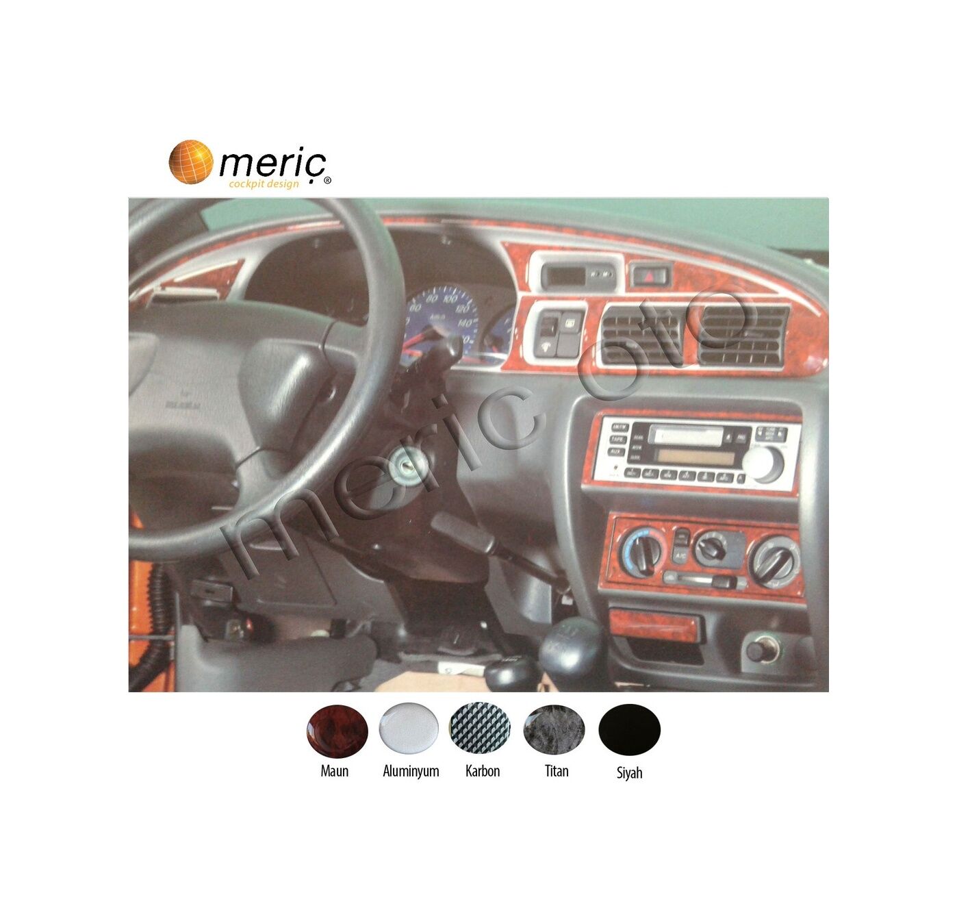 Meriç® Ford Ranger Ön Torpido Kaplama 12 Parça 1999-2006 (530156356)-Maun