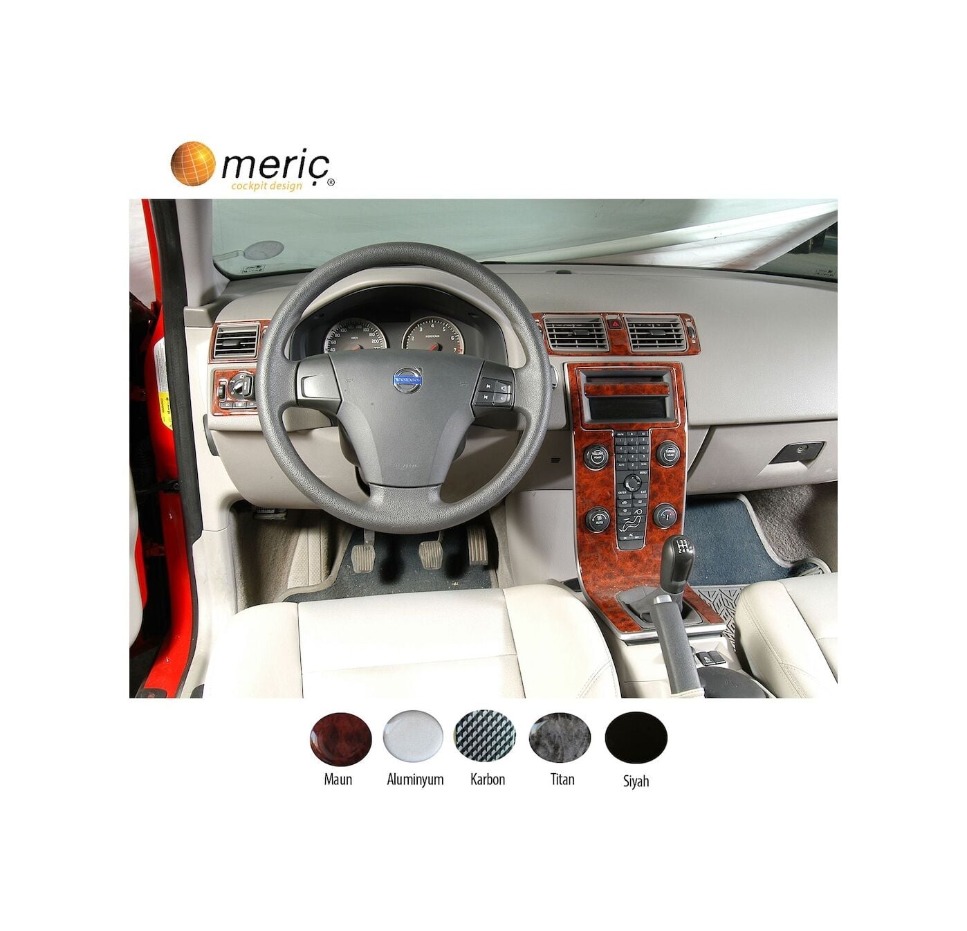 Meriç® Volvo S40 / V50 / C30 Ön Torpido Kaplama 13 Prç 2003-2009 (530157742)-Maun