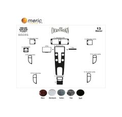 Meriç® Volvo S40 / V50 / C30 Ön Torpido Kaplama 13 Prç 2003-2009 (530157742)-Maun Karbon
