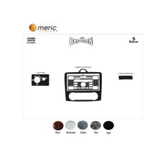Meriç® Ford Focus Ön Torpido Kaplama 5 Parça 2004-2012 (530156317)-Maun Piano Black