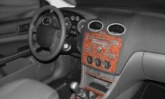 Meriç® Ford Focus Ön Torpido Kaplama 5 Parça 2004-2012 (530156317)-Maun Piano Black
