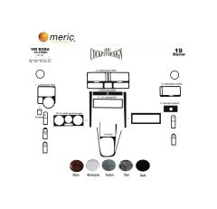 Meriç® Volkswagen Bora Alüminyum Kaplama 19 Parça 1998-2008 (530157519)-Maun Piano Black