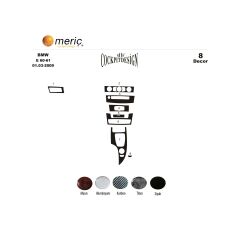 Meriç® Bmw 5 E60 / E61 Ön Torpido Kaplama 8 Parça 2003-2009 (530158421)-Maun Piano Black