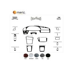 Meriç® Toyota Uyumlu Camry Ön Torpido Kaplama 14 Parça 1991-1997 (530157421) Renk - Maun Titan