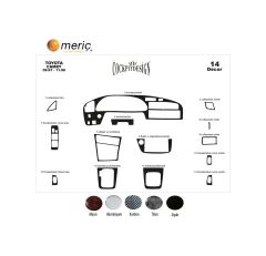 Meriç® Toyota Uyumlu Camry Ön Torpido Kaplama 14 Parça 1991-1997 (530157421) Renk - Maun Karbon