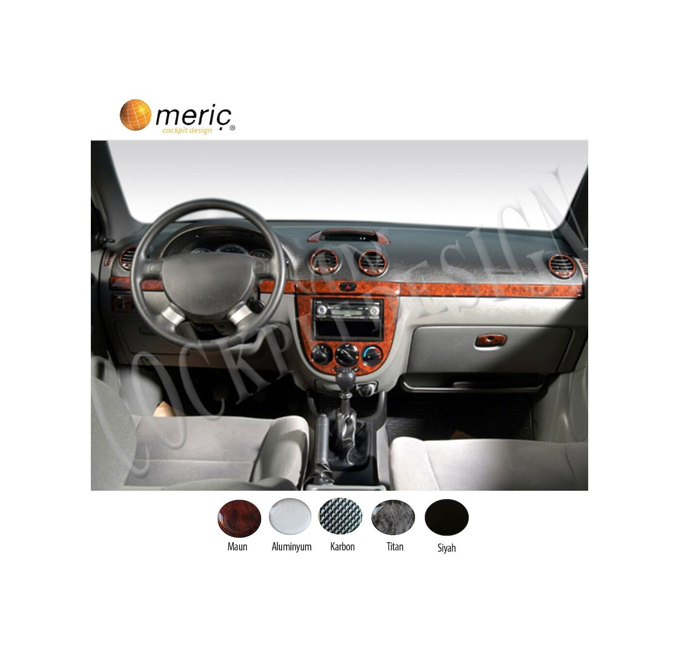 Meriç® Chevrolet Lacetti Hb Ön Torpido Kaplama 10 Parça 2004-2009 (530156056)-Maun