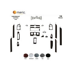 Meriç Chevrolet Captiva Ön Torpido Kaplama 19 Parça 2007-2012 (530158172)-Maun Piano Black