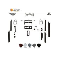 Meriç Chevrolet Captiva Ön Torpido Kaplama 19 Parça 2007-2012 (530158172)-Maun Karbon
