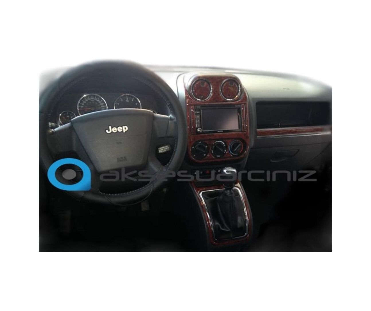 Meriç® Chrysler Compass Ön Torpido Kaplama 25 Parça 2010-2012 (530156182)-Maun Alüminyum