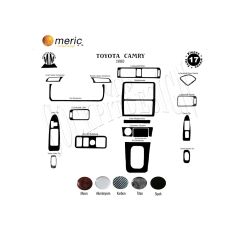 Meriç® Toyota Uyumlu Camry Ön Torpido Kaplama 17 Parça 2000-2002 (530157482) Renk - Maun Titan
