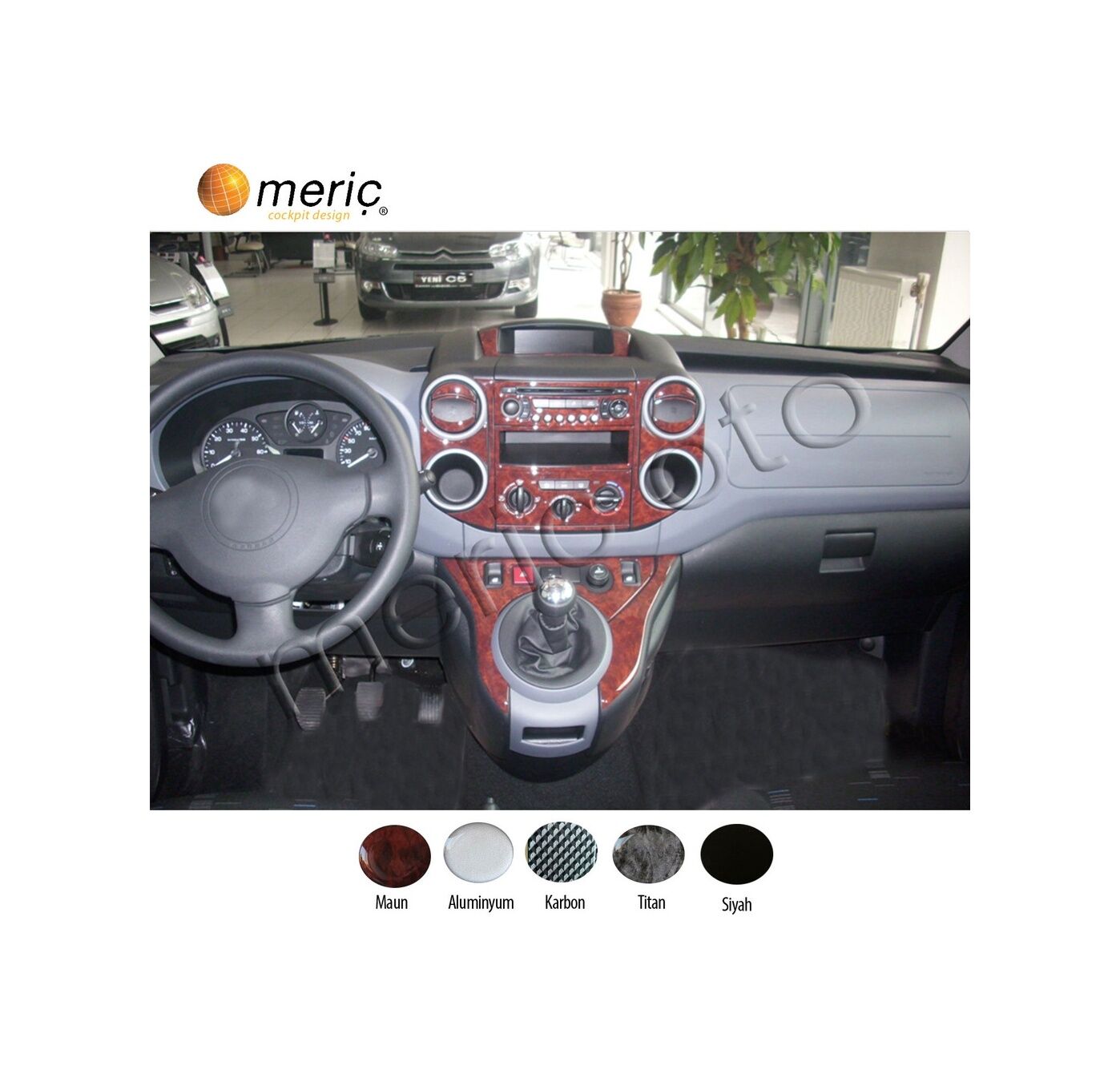 Meriç® Peugeot Partner Ön Torpido Kaplama 40 Parça 2008-2018 (530157132)-Maun