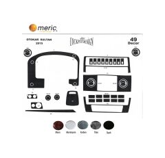 Meriç® Otokar Sultan Ön Torpido Kaplama Full Set 49 Parça 2015-› (530158411)-Karbon Karbon