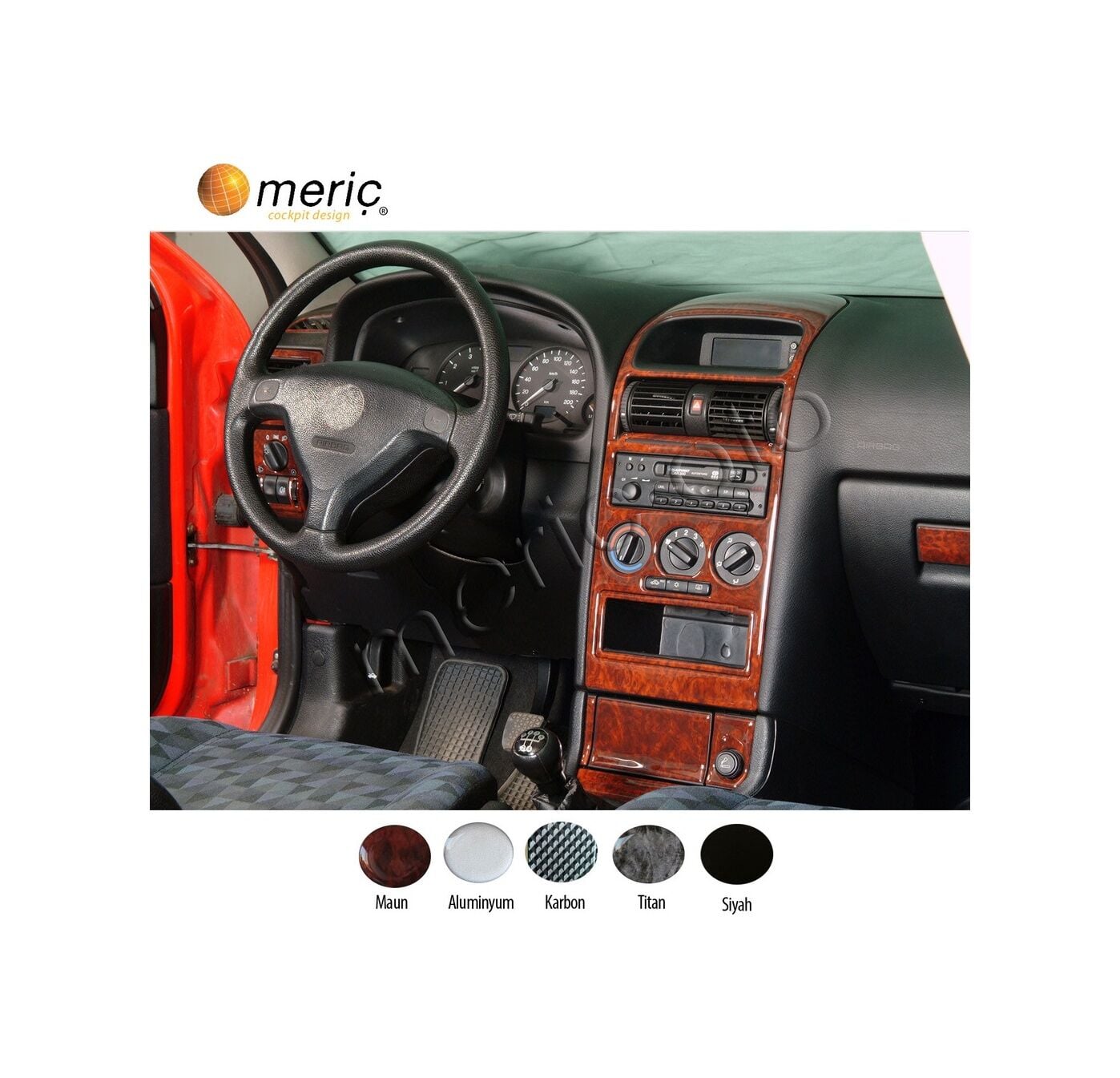 Meriç® Opel Astra G Ön Torpido Kaplama 16 Parça 1998-2003 (530157891)-Maun Alüminyum