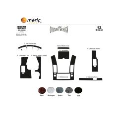 Meriç Nissan Navara Ön Torpido Kaplama 12 Parça 2006-2010 (530157887)-Maun