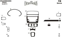 Meriç Volkswagen Polo Ön Torpido Kaplama 19 Parça 2014-› (530157937)-Alüminyum