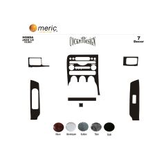 Meriç® Honda Jazz Ön Torpido Kaplama 7 Parça 2005-› (530156427)-Maun Piano Black