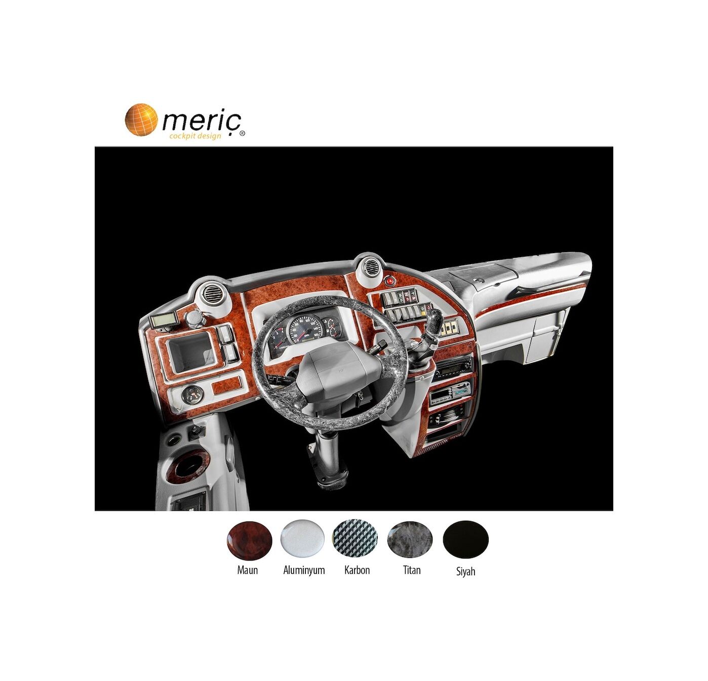 Meriç® Mitsubishi Temsa Prestige Ön Torpido Kaplama 9 Parça 12-16 (530158449)-Maun Alüminyum
