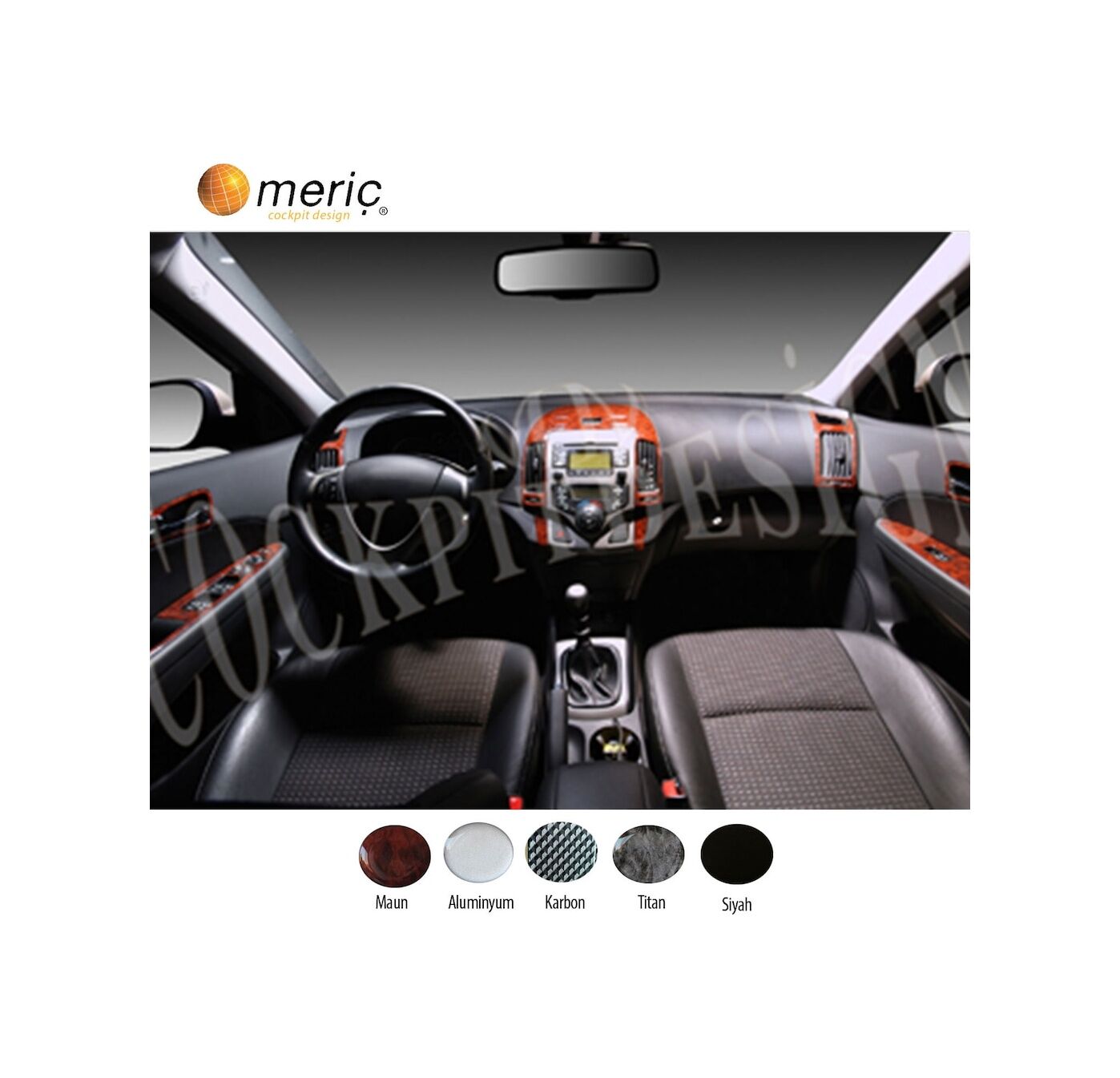 Meriç® Hyundai I30 Ön Torpido Kaplama 18 Parça 2007-2012 (530158085)-Maun