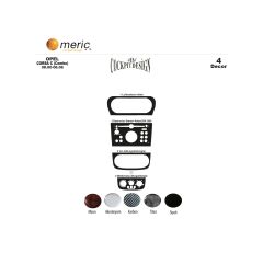 Meriç® Opel Corsa C Ön Torpido Kaplama 6 Parça 2000-2006 (530156954)-Maun Karbon