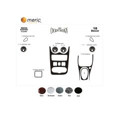 Meriç Dacia Duster Ön Torpido Kaplama 18 Parça 2008-2011 (530157808)-Maun Piano Black